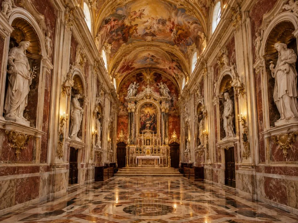La navata della Cappella Sansevero vista dall’ingresso