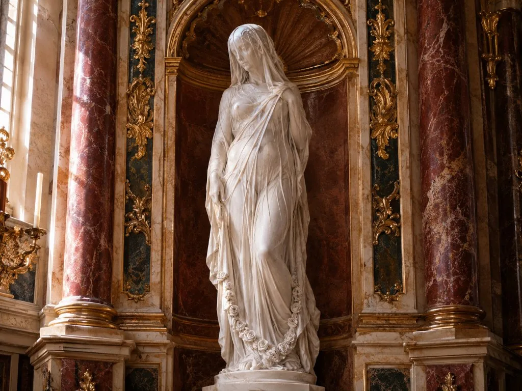 La statua della Pudicizia di Antonio Corradini